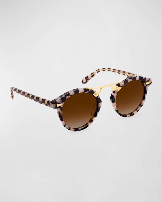 STL II Acetate & Metal Aviator Sunglasses